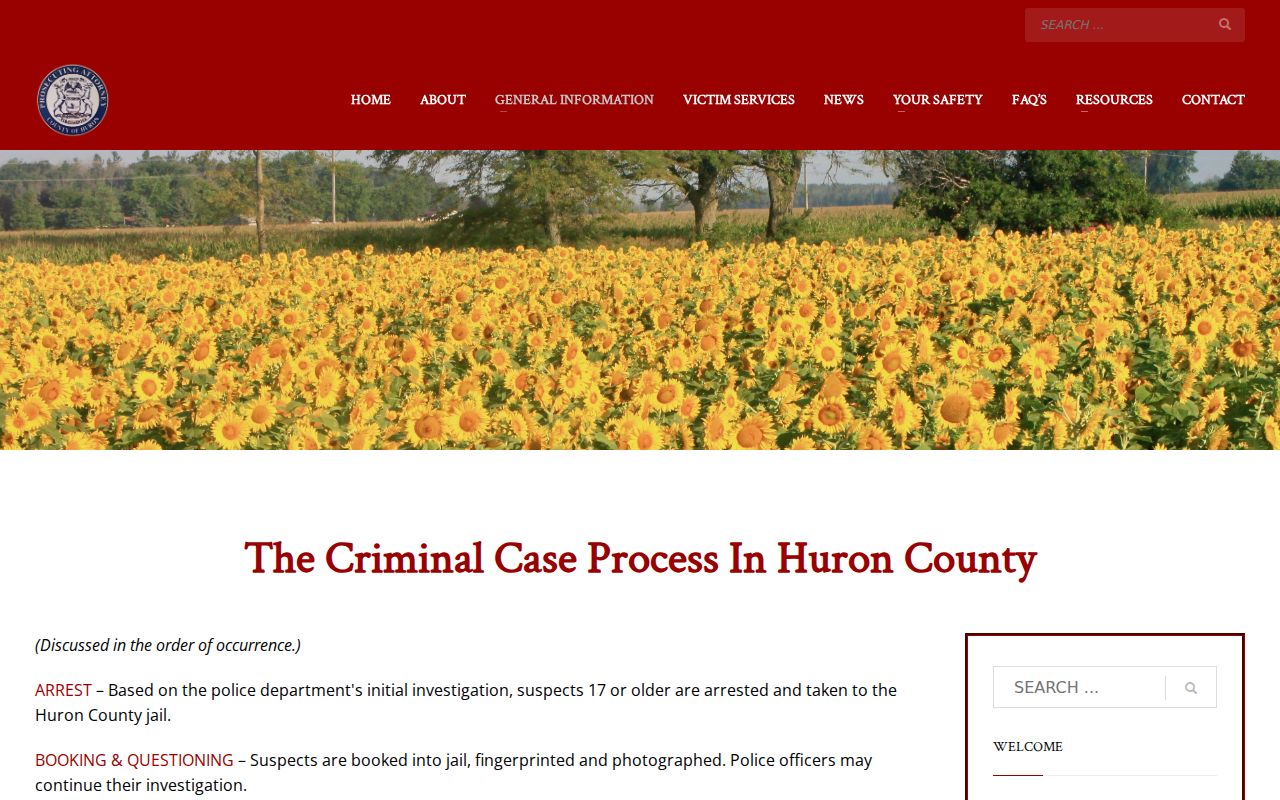 Huron County Prosecutor complaint and warrant sequence for an arrest warrant lookup