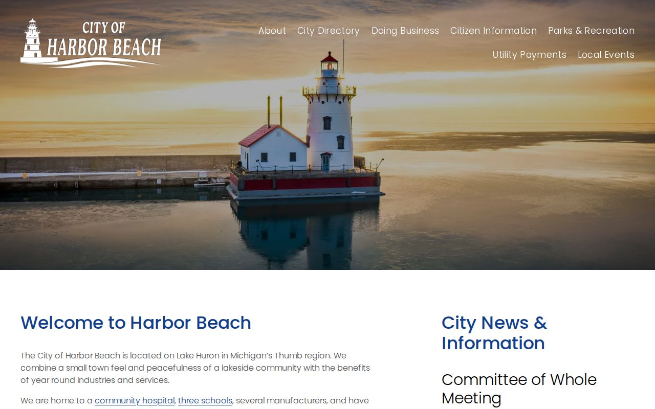 Harbor Beach city FOIA documents and forms page that does not hold Harbor Beach warrant records